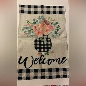 Garden flag 12 x 18 double sided new in packaging 
Heavy canvas